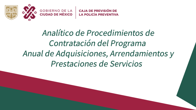 Analítico de Procedimientos de Contratación del Programa Anual de Adquisiciones Inicial 2024